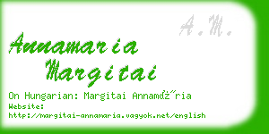 annamaria margitai business card